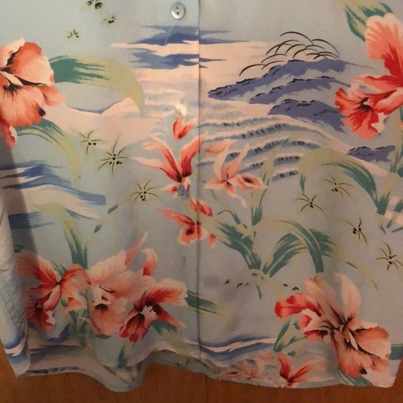 Equipment Hawaiian Silk Button Down Mini shirt dress size XS vintage - Picture 8 of 12